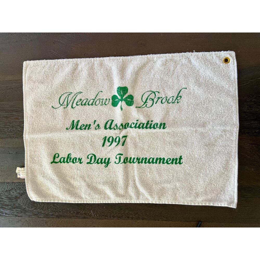Golf Towel Meadow Brook Labor Day Tournament Clover Design